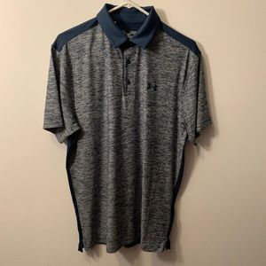 Under Armour color block heatgear golf polo